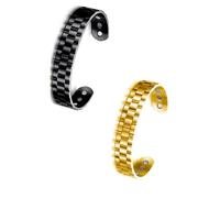 2 Pcs Prostapower Magnetic Copper Band, 2024 Powerful Copper Band, Magnetic CopperProstate Band for Men Restore Erectile Confidence and Regain Vitali(Black+Gold)