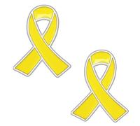 2 PCS Prostate Cancer Badge, Yellow Ribbon Pin, Bring Them Home Yellow Ribbon Pin, for Women & Men Jewelry Decoration