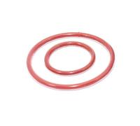 2 Pcs PTFE Cladding O-Ring, 2.65 x 35.5 x 40.8 mm FEP Coated Rubber, Red