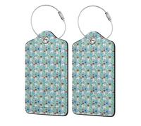 2 Pcs PU Leather Travel Cruise Luggage Tag with Privacy Flap, Tag Label Travel Suitcase Identifier ID Tags Jack Russell Dog Toys Jack Russells Dog Lovers Dog
