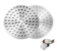 2 Pcs Puck Screen, Coffee Puck Screen 54mm, 1.2mm Espresso Filter, Disc Metal Coffee Portafilter, Reusable Stainless Steel Coffee Filter Mesh Plate for Sage Breville Portafilter Accessories