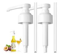 2 Pcs Pump for Syrups for Monin 1 L, Dosing Pump 10ml for Syrup, Pump Dispenser, Reusable Syrup Pump Set, Syrup Dispensers for Syrups in Glass Bottle Monin
