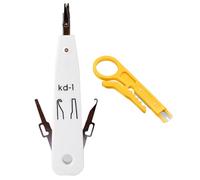 2 Pcs Punch Down Tool,Network Wire Stripper Cable Scissors Wring Tools Down Connector Socket Cutter Ethernet Telephone Cables Connection Terminal Universal with Knife,for Rj45 Sockets Cat5/Cat6/Cat7