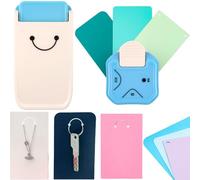 2 Pcs Punch, Portable Hangtag Punch and 3-in-1 Rounded Corner/Hole Punch for Keychain Jewelry Display Cards, 3-Way Paper Edge Cutter Corner Rounder for Arts Crafts, Cardstock, Business Card