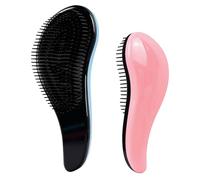 2 Pcs Puppy Brushes for Small Dogs, Soft Puppy Brush Gentle Pet Grooming Brushes for Cat & Shorthaired Dog, for Yorkie, Shih Tzu, Maltipoo, Maltese (Pink (15 cm), Blue (19 cm))