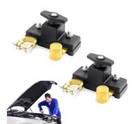 2 Pcs Pure Copper Car Battery Disconnect Switchs, Pure Copper Battery Lsolator Switch 12V-24V, High Conductivity Disconnect Switch with Reinforced Terminals, Stable Transmission, for Car,Truck,Boat,Rv