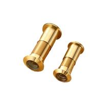 2 Pcs Pure Copper Door Viewer 180 200 Degree Wide Angle Peephole Security Hidden Adjustable Glass Lens for for Home Office(180 12mm 35-60mm)