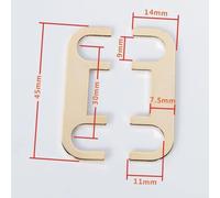 2 Pcs Pure Copper Speaker Connection Pieces, Four-Position Audio Junction Box Connectors Set with Bending and Straight Options for DIY Pro Audio Equipment Wiring, Gold Tone Speake(B)