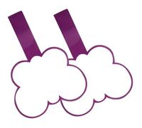 2 Pcs Purple Pvc Handheld Score Board with Handle Single Side