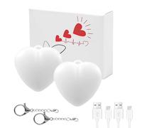 2 Pcs Purse Light Handbag Light Rechargeable Heart Purse Lights with Touching Sensor Essential Handbag Accessories Present for Girlfriend Wife Mother(White,2)
