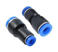 2 Pcs Push Fit Pneumatic Reducer Fittings, Straight Union Quick Connect Tube Connectors for Compressor, Vacuum Systems, and Various Industries