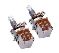2 Pcs Push Pull Guitar Pots, A250K Audio Taper Long Split Shaft Potentiometers for Electric Guitar Bass Volume/Tone Controls