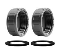 2 PCS PVC Pipe Plug Caps Assortment Kit, Female Thread Blanking Caps for Sealing Joints and Pipes, Chemical and Water Treatment Applications