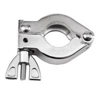 2 Pcs Quick Clamp with Wing Nut Closure, Single Pin Hose Clamp with Wing Nut for Ferrule,(Aluminum KF16)