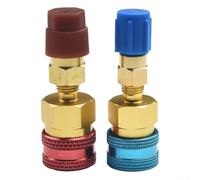 2 Pcs Quick Coupler Connector Adapters, R1234yf to R134a Adapter, High Low Side Connector Conversion Kit for AC Charging R-1234yf Air Conditioning System Hose Fitting