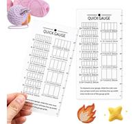2 Pcs Quick Gauge Ruler for Knitting Crochet Clear Acrylic Stitch and Row Measurement Tool, Knitting and Crochet - No Counting Needed, Compact Grid Design Knitting & Sewing & Crochet