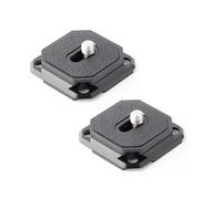2 Pcs Quick Release Plate 38mm Square Arca Type QR Camera Mount Plate, Tripod Head to Shoulder Strap Quick Switch Build-in Nonslip Pad for Shoulder Straps