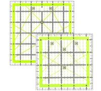 2 Pcs Quilting Templates,Square 4.5 Inch & 6 Inch Patchwork Rulers,Clear Acrylic Sewing Ruler Creative Grids Rulers,Double Colored Grid Lines,Sewing Ruler for Cutting Quilts Sewing DIY Crafts