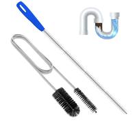 2 PCS rain Unblocker Tools,Drain unblocker,Drain The Sink with a Cleaning Brush,61 inch Double Ended Nylon Pipe Cleaner Brush and 17.7 inch Sink Unblocker Brush for Kitchen Sink,Bathroom Drain etc