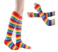 2 Pcs Rainbow Socks, Gay High Striped Sockss, Pridese Socks Women, Pride Sockse For Women Pride Accessories, For Womens And Girls Gay Prides Decorations