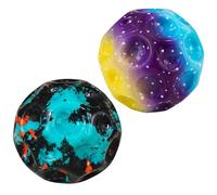 2 PCS Random Color Moon Balls, Moon Ball Bounce Back, High - Bouncing Design, Great for Home and Office Leisure