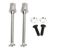 2 PCS RC Rear Axle Drive Shaft Rustproof for Axial Yeti JR 1/18 RC Car Steel (Silver)
