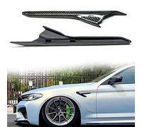 2 Pcs Real Carbon Fiber Side Fender Fin Air Vent Trim Sticker Decoration Auto Part for BMW F90 M5 2018 2019 2020 2021 2022