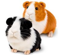 2 Pcs Realistic guinea pig toys, Cute cuddly toy for Room Decor 12cm | Crafted from cotton, the 12x7cm items act as ideal living nature soft toys for display or lovely guinea pig gifts.