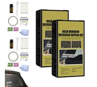 2 PCS Rear Window Defogger Repair Kit, Heated Rear Window Repair Kit, Windshield RearWindow Repairs Tool, Car RearWindow Defroster Repairs, Windscreen Repairkit For Car Scratches Broken Grid Lines