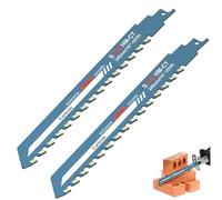 2 Pcs Reciprocating Saw Blades, Concrete Reciprocating Saw Blade,10in Universal Carbide Reciprocating Saw Blade, Universal Cutting Recip Sabre Saw Blade for Cement Composite Wood Panels Bricks