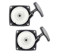 2 Pcs Recoil Starter Pawl for Petrol Strimmers, 40-5 Recoil Starter Pull Start Brushs Cutter, 67 x 67 mm Universal Petrol Brush Cutter for Brush Cutters Lawn, Trimmer Parts Spare Parts (Black)