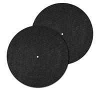 2 Pcs Record Player Mat, Turntable Platter Mat, 12 Inch 3mm Turntable Slipmat Wool Mat, Record Protective Mat, Anti-Slip & Anti-Static Felt Record Pad, Turntable Rubber Mat for Home Record Players