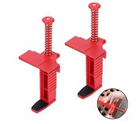 2 PCS Red Brick Liner Runner Wire Drawer Accurate Brick Liner Clamps Adjustable Fixer Brick Line Clips for Building Construction