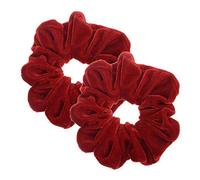 2 Pcs Red Color Large Velvet Scrunchies for Auldt Women Large Elastic Hair Ties Ropes