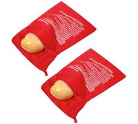 2 PCS Red Microwave Potato Bag, Reusable Baked Potato Bags, Baked Potatoes Express Microwave Steam Bags for Perfectly Cooked Potatoes