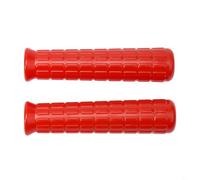 2 Pcs Red Rubber Wheelbarrow Handles, 30mm ID Round Tube Replacement Grips with Non-Slip Groove for Garden Carts and Heavy Duty Barrows(114 x 19mm)