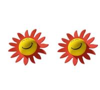 2 Pcs Red Sunflower Car Antenna Toppers Pilot Aerial Ball Antenna Topper Very Practical and Popular Car Styling and Body Fittings