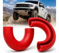2 Pcs Red Tow Hook Covers for 2004-2026 Ford F150, 2021-2026 Bronco Base Big Bend Outer Banks Accessories, 2023-2026 Ranger, 2017-2021 Tundra Silicone Teeth Design Prevents Loss