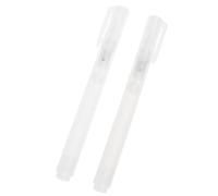 2 Pcs Refillable Empty Paint Pen Acrylic Marker Flat/Round Tip Pen Wood Ceramic Metal Empty Marker Set for Painting on Paper