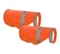 2 Pcs Reflective Dog Vest for Large Dogs, High Visibility Orange Safety Vest for Pets, Breathable Apparel for Night Walking, Size L, 15.7 x 7.9 x 7.9 in