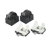 2 Pcs Refrigerator PTC Start Relay 1/2 Pin 15 Ohm 1/6H Compressor Overload Protector Start Relay, Refrigerator Relay Replacement(2 Pin 15 Ohm 1perc)