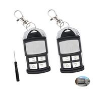 2 PCS Remote Control Key Fob, 433 Mhz Universal Garage Door Remote Fob with 4 Buttons Universal Cloning Wireless z Plastic Wireless Handsets for Roller Shutters for Car Garage Door Gate Skylight