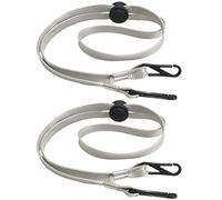2 Pcs Removable Hat Chin Cord Windproof Strap Clip Adjustable Cord Fastener with Spring Loaded Stop Lock for Fishing Boating Golfing