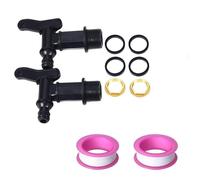 2 Pcs Replacement Garden Water Butt Tap Connector Hosepipe Rain Barrel Water Butt Tap With Brass Thread NUT Plastic Snap-Fit Hosepipe Water Connectors for Home Garden Rain Barrels