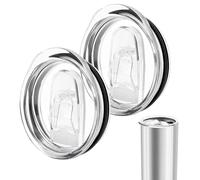 2 Pcs Replacement Lids for Travel Cup, Replacement Cup Lid Leakproof, Reusable Tumbler Cover Sets, Plastic Splash Resistant Sliding Covers Fit for Coffee Cups, Straw Cups and Glasses(20 oz)