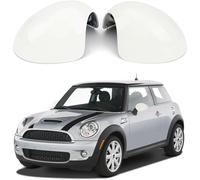 2 Pcs Replacement Manual White Mirror Shells Covers Compatible with Mini Hatchback/Cooper R56 2007-2013 & Mini Countryman R60