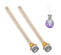 2 Pcs Replacement Oil Lamp Wick, 18mm Natural Cotton Wick for Diffusers, Aromatherapy & Fragrance Lamps, Diffuser Wicks for Air Purification (Gold)