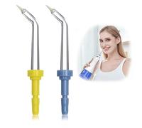 2 Pcs Replacement Tips for Waterpik Water Flosser Tips Dental Oral Irrigator Jet Replacement Heads Periodontal Pocket Plaque Remover Dental Cleaner Tool for Cleaning Tooth Implants Crowns and Bridges