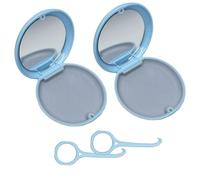 2 Pcs Retainer Case, Retainer Box With 2 Pcs Aligner Removal Tool,Denture Retainer Case,Mouth Guard Case,Blue