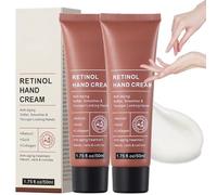 2 PCS Retinol Anti-Aging Hand Cream,Deep Moisturiser & Hand Repair Cream for Dry Hands,Mineral Hand Moisturizer with Retinol,Firming Ha/nd and Nail Cream with Cuticle Care,Anti Wrinkle& Skin Repair